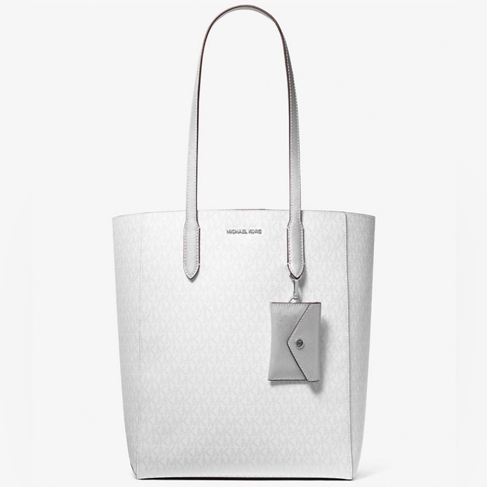 Michael Kors Vincent Signature Monogram Tote with Card Holder Charm 👜🔥 - Picture 3 of 16